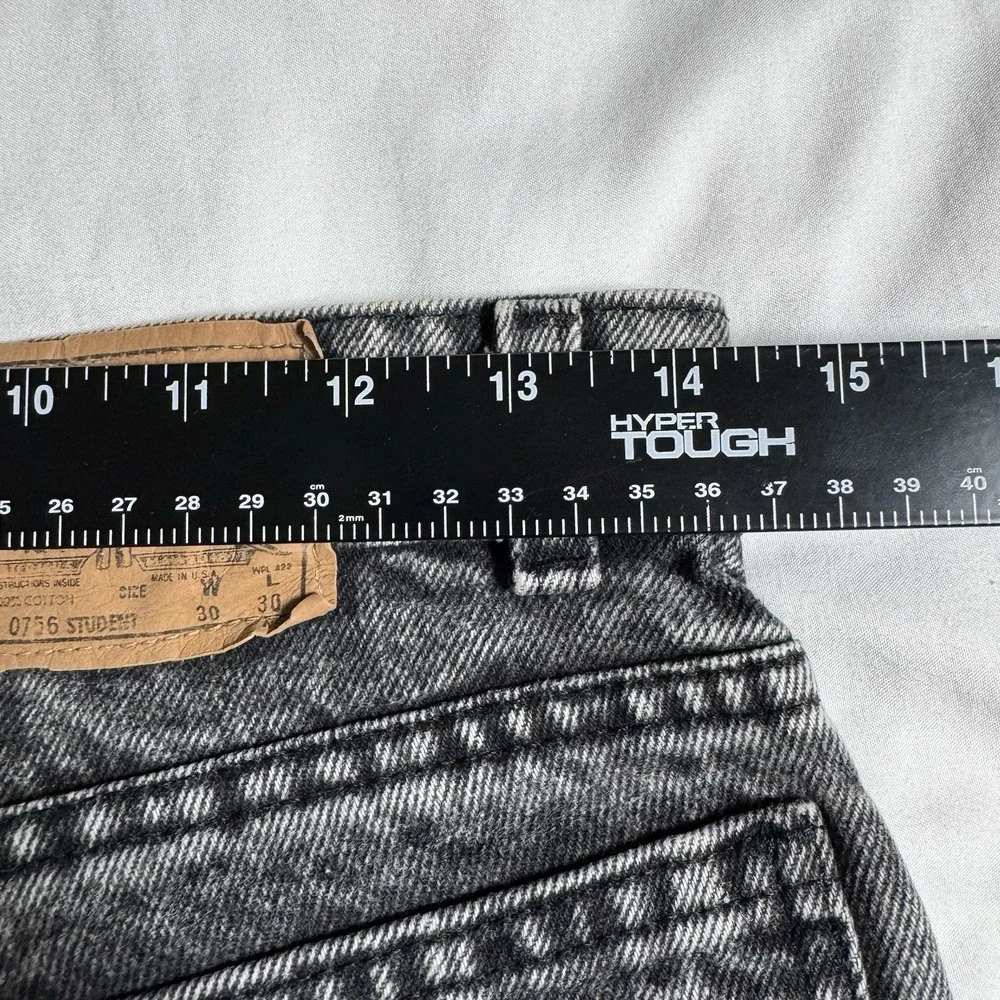 Vintage 90s LEVI'S Student Black Acid Wash Jeans 30x30 (Fits 28x29)